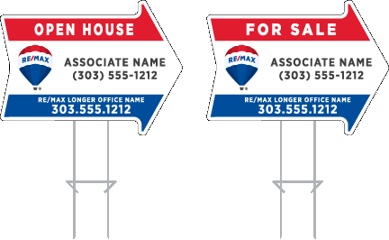 real estate directional arrow signs